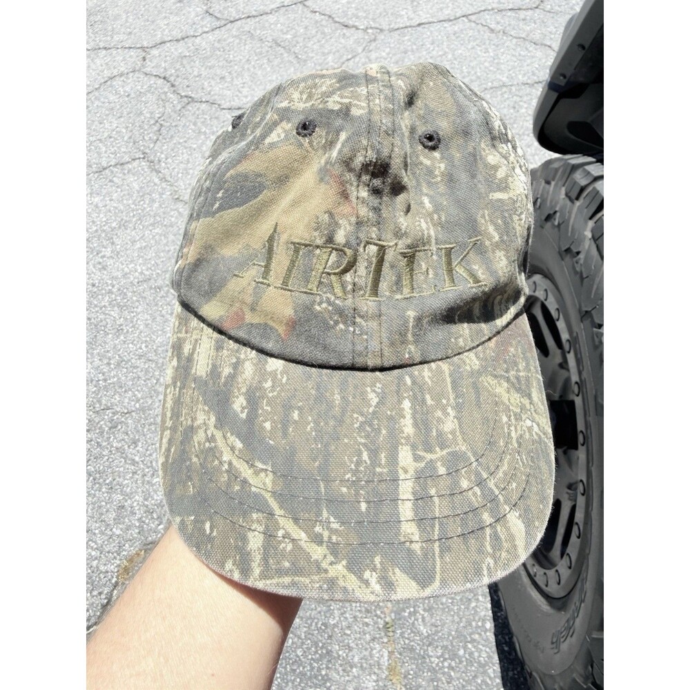 Camo Cap Green Brown Hat One Size Slideback Embroidered AIRTEK
